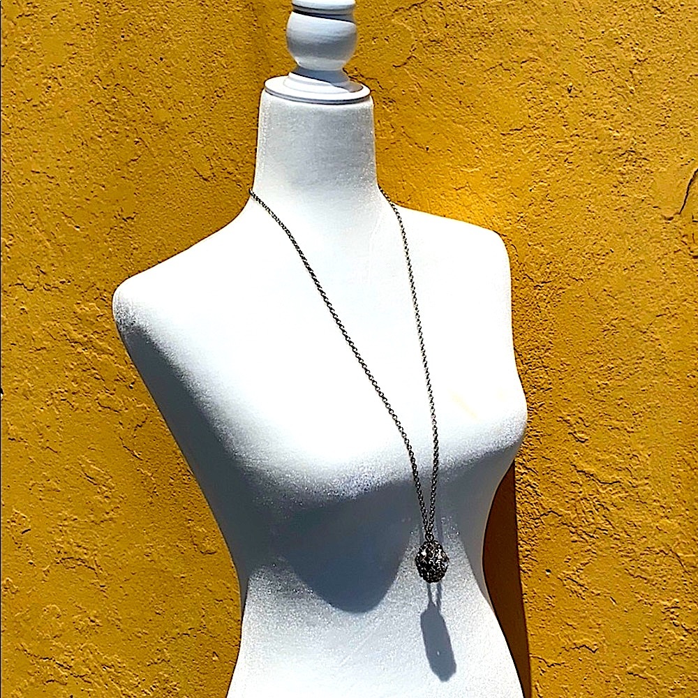 Silver Rhinestone Necklace - Picture 3 of 3